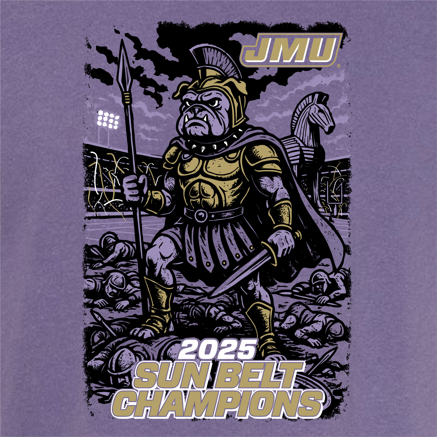 JMU Football SBC Champs - Comfort Colors Long Sleeve Shirt
