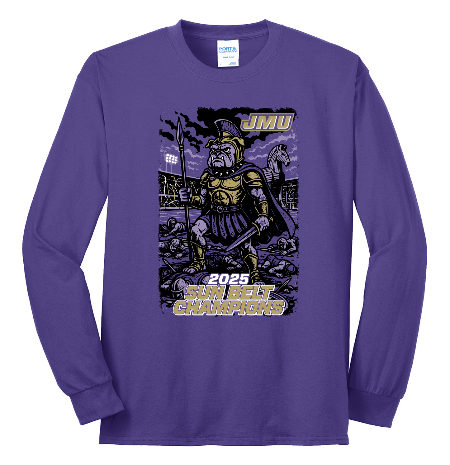 JMU Football SBC Champs - Long Sleeve Cotton Shirt