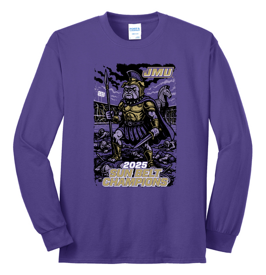 JMU Football SBC Champs - Long Sleeve Cotton Shirt