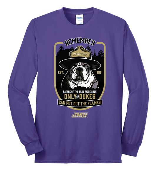 YOUTH - Smokey the Duke Dog - Long Sleeve Cotton Shirt